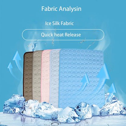 2026 Premium Ice Silk Cooling Mat for Dogs - Non-Slip, Machine Washable, Eco-Friendly Design for Enhanced Summer Comfort, Suitable for Small to Large Pets