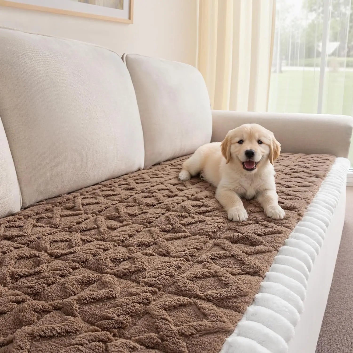 Inovaday Washable Non-Slip Sofa Cover for Three-Cushion Couches - Durable, Pet-Friendly Protector and Bed Mat