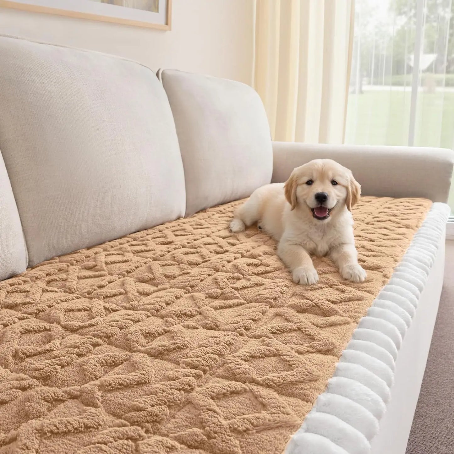 Inovaday Washable Non-Slip Sofa Cover for Three-Cushion Couches - Durable, Pet-Friendly Protector and Bed Mat