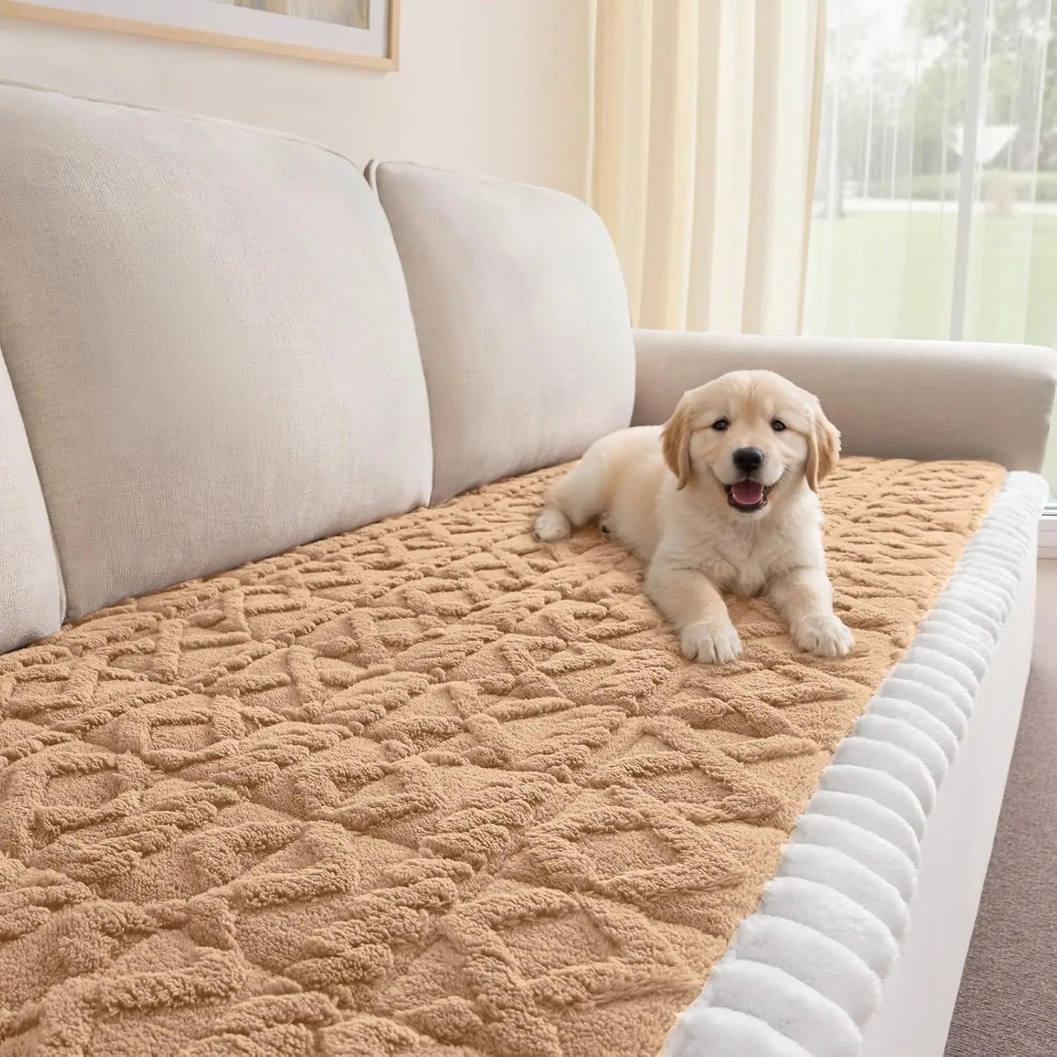Inovaday Washable Non-Slip Sofa Cover for Three-Cushion Couches - Durable, Pet-Friendly Protector and Bed Mat