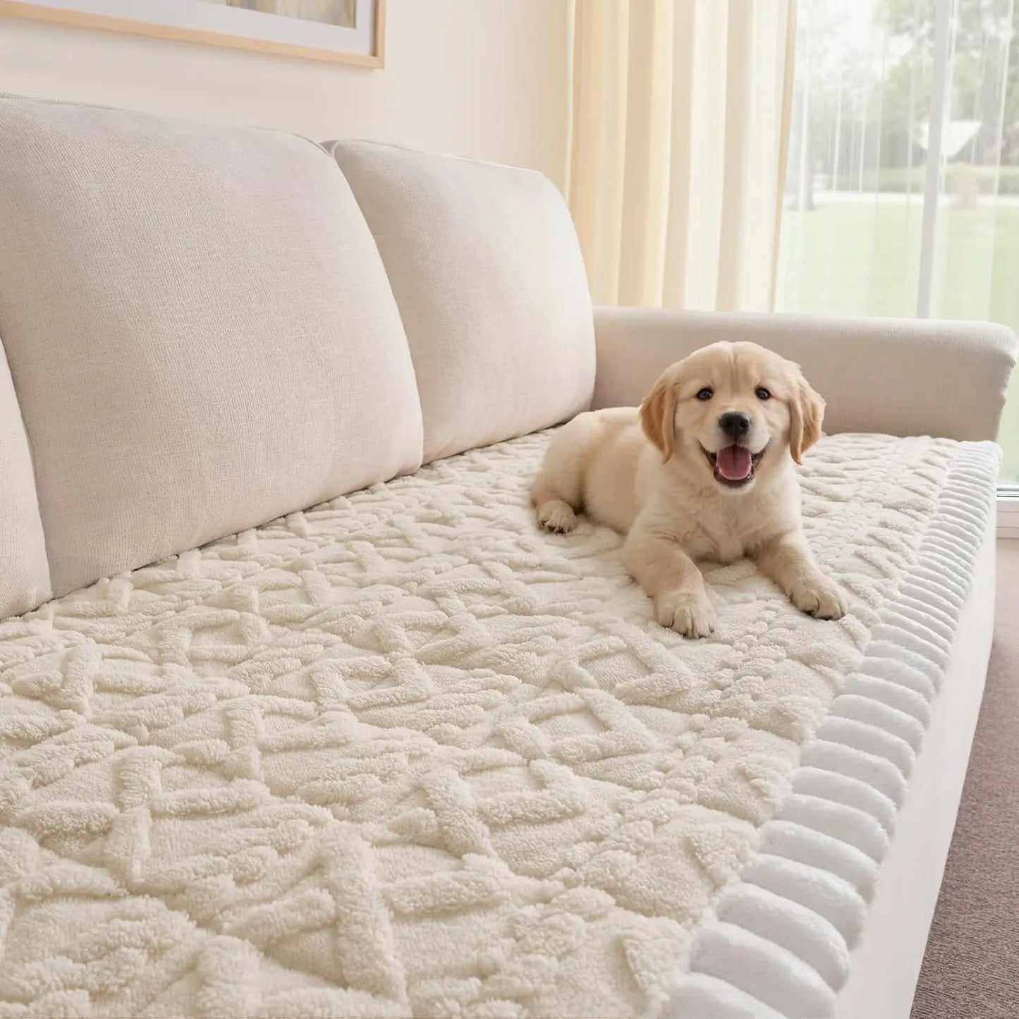 Inovaday Washable Non-Slip Sofa Cover for Three-Cushion Couches - Durable, Pet-Friendly Protector and Bed Mat