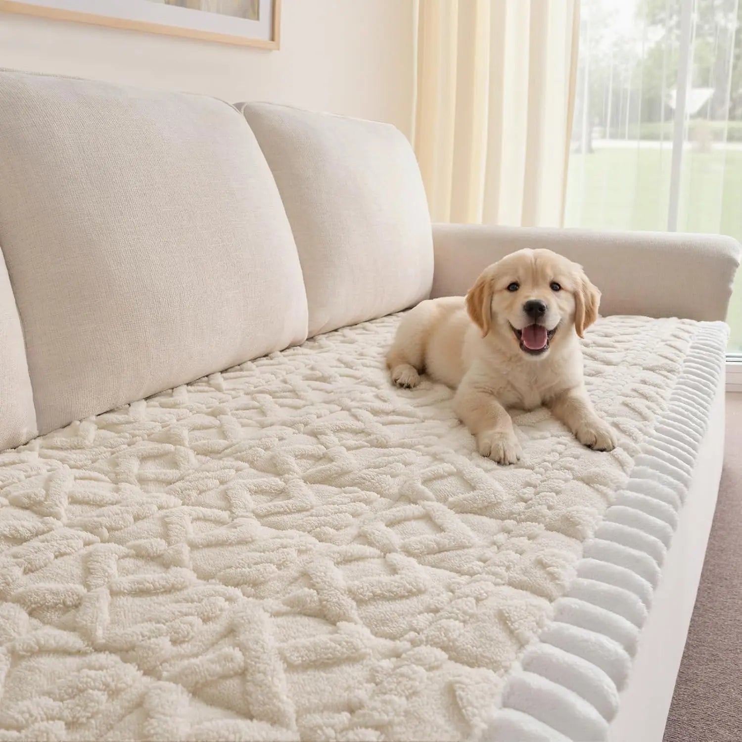 Inovaday Washable Non-Slip Sofa Cover for Three-Cushion Couches - Durable, Pet-Friendly Protector and Bed Mat