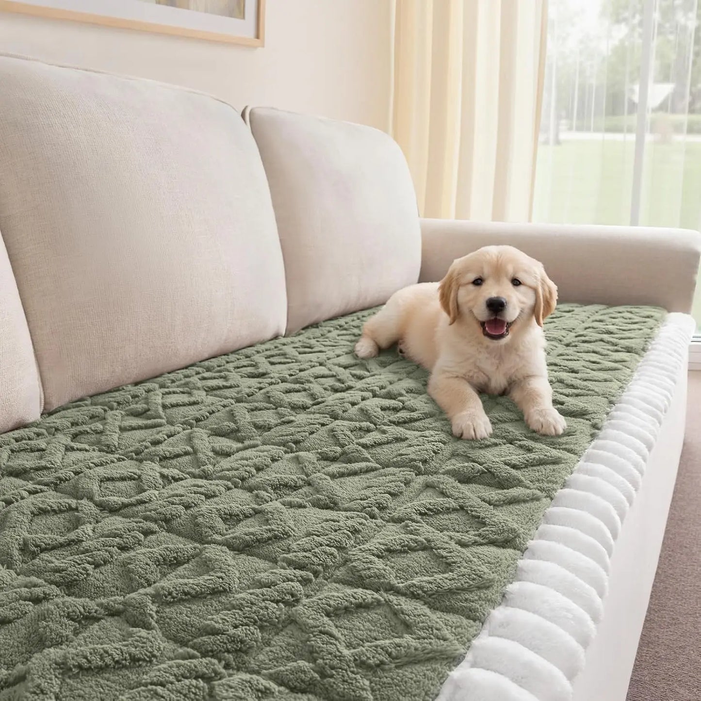 Inovaday Washable Non-Slip Sofa Cover for Three-Cushion Couches - Durable, Pet-Friendly Protector and Bed Mat