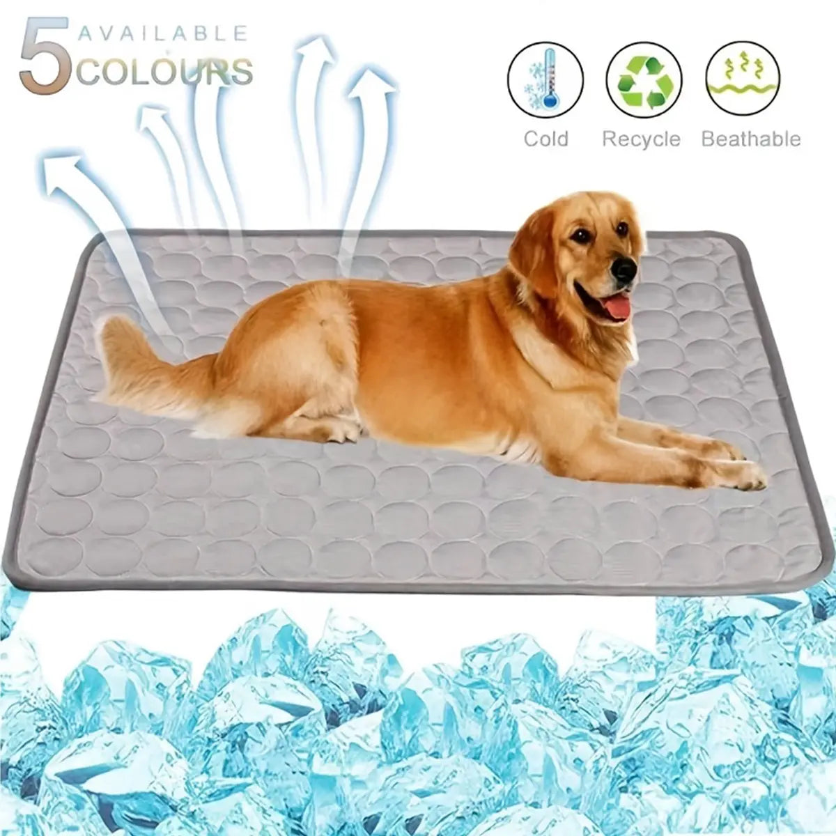 2026 Premium Ice Silk Cooling Mat for Dogs - Non-Slip, Machine Washable, Eco-Friendly Design for Enhanced Summer Comfort, Suitable for Small to Large Pets