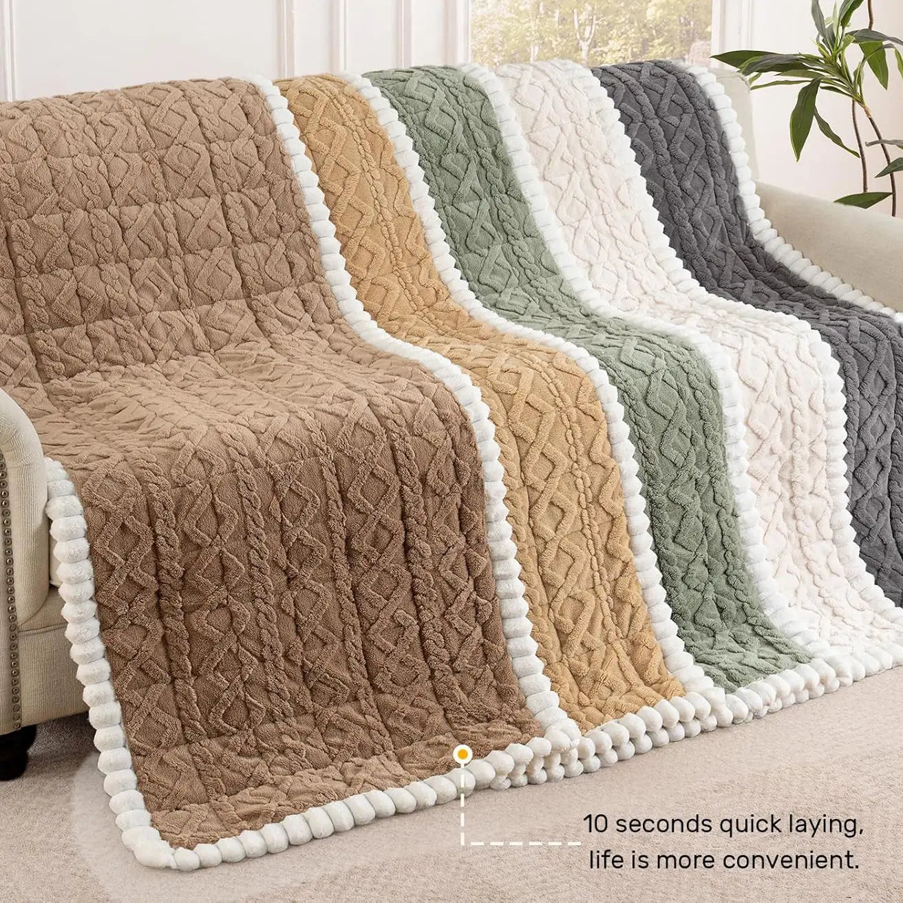 Inovaday Washable Non-Slip Sofa Cover for Three-Cushion Couches - Durable, Pet-Friendly Protector and Bed Mat