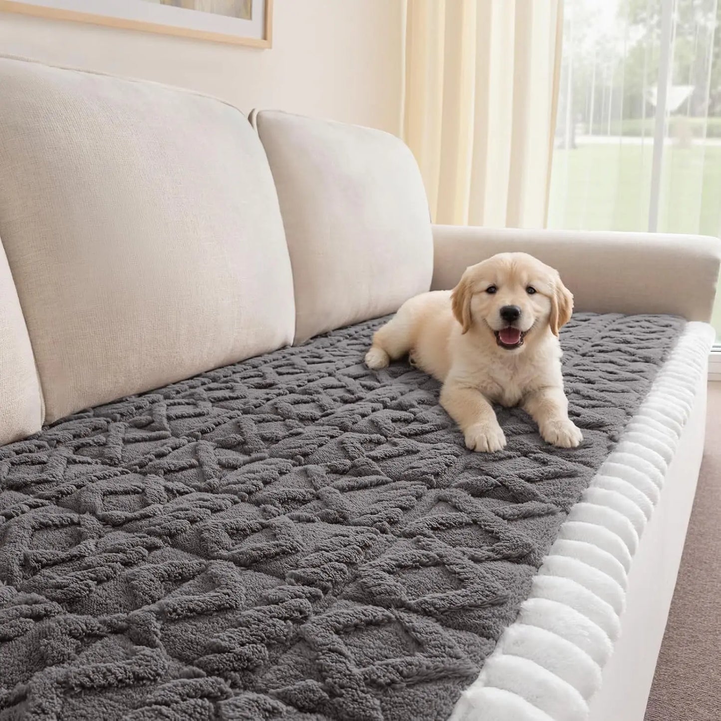 Inovaday Washable Non-Slip Sofa Cover for Three-Cushion Couches - Durable, Pet-Friendly Protector and Bed Mat